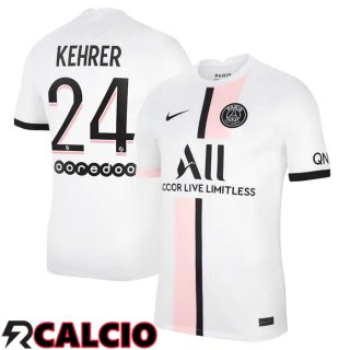 Seconda Maglia Paris PSG (Kehrer 24) Bianco 2021/2022  Seconda Maglia Paris PSG (Kehrer 24) Bianco 2021/2022