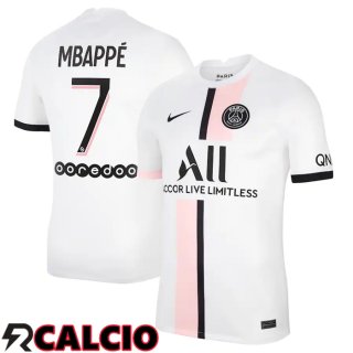 Seconda Maglia Paris PSG (MBAPPE 7) Bianco 2021/2022  Seconda Maglia Paris PSG (MBAPPE 7) Bianco 2021/2022