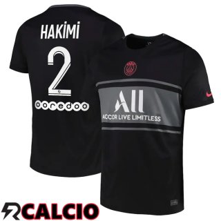 Terza Maglia Paris PSG (Hakimi 2) Terza Nero 2021/2022  Terza Maglia Paris PSG (Hakimi 2) Terza Nero 2021/2022