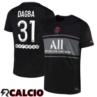 Terza Maglia Paris PSG (Dagba 31) Terza Nero 2021/2022  Terza Maglia Paris PSG (Dagba 31) Terza Nero 2021/2022
