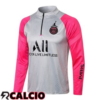 Felpa Allenamento Paris PSG Jordan Grigio Rosa 2021/2022  Felpa Allenamento Paris PSG Jordan Grigio Rosa 2021/2022
