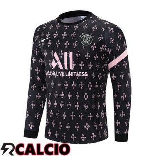 Felpa Allenamento Paris PSG Nero Rosa 2021/2022  Felpa Allenamento Paris PSG Nero Rosa 2021/2022
