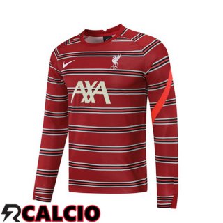 Felpa Allenamento FC Liverpool Rosso 2021/2022  Felpa Allenamento FC Liverpool Rosso 2021/2022