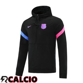 Felpa Allenamento Con Cappuccio FC Barcellona Nero 2021/2022  Felpa Allenamento Con Cappuccio FC Barcellona Nero 2021/2022