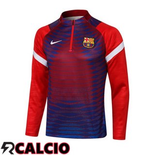 Felpa Allenamento FC Barcellona Rosso Blu 2021/2022  Felpa Allenamento FC Barcellona Rosso Blu 2021/2022