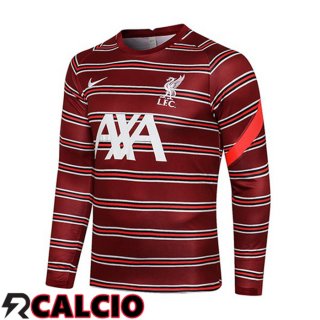 Felpa Allenamento FC Liverpool Rosso 2021/2022  Felpa Allenamento FC Liverpool Rosso 2021/2022