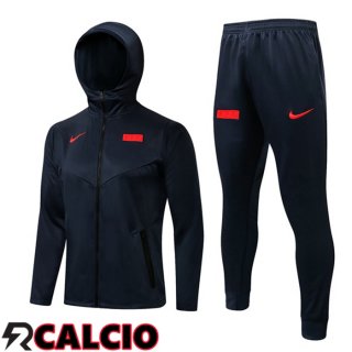 Giacca Con Cappuccio Tuta Calcio Francia Blu Royal 2021/2022  Giacca Con Cappuccio Tuta Calcio Francia Blu Royal 2021/2022
