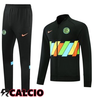 Insieme Tuta Calcio - Giacca Inter Milan Nero 2021/2022  Insieme Tuta Calcio - Giacca Inter Milan Nero 2021/2022