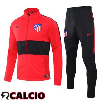 Insieme Tuta Calcio - Giacca Atletico Madrid Rosso Nero 2021/2022