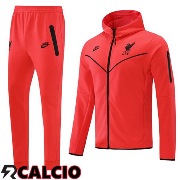 Giacca Con Cappuccio Tuta Calcio FC Liverpool Arancia 2021/2022