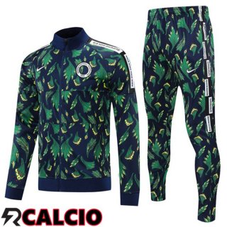 Insieme Tuta Calcio - Giacca Nigeria Nero Verde 2021/2022