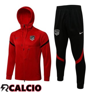 Giacca Con Cappuccio Tuta Calcio Atletico Madrid Rosso 2021/2022