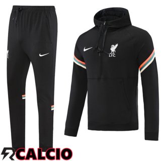 Giacca Con Cappuccio Tuta Calcio FC Liverpool Nero 2021/2022