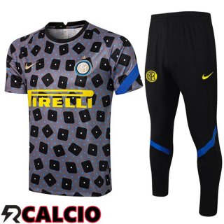 T Shirt Allenamento Inter Milan + Pantaloni Grigio Nero 2021/2022