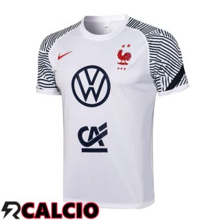 T Shirt Allenamento Francia Bianco 2021/2022