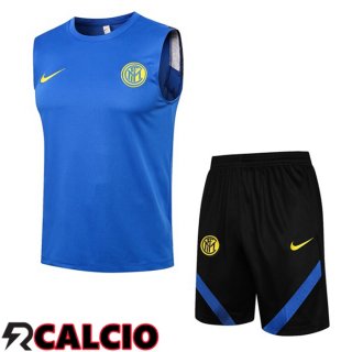 Canotta Allenamento Inter Milan + Pantalonicini Blu 2021/2022