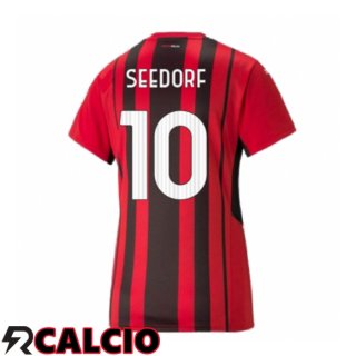 Prima Maglia AC Milan(BRAHIM 10)Donna Rosso/Nero 2021/2022  Prima Maglia AC Milan(BRAHIM 10)Donna Rosso/Nero 2021/2022