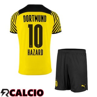 Prima Maglia Dortmund BVB (Hazard 10) Bambino Giallo 2021 2022