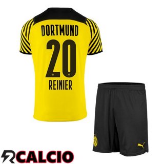Prima Maglia Dortmund BVB (Reinier 20) Bambino Giallo 2021 2022