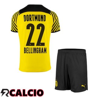 Prima Maglia Dortmund BVB (Bellingham 22) Bambino Giallo 2021 2022