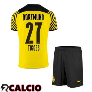 Prima Maglia Dortmund BVB (Tigges 27) Bambino Giallo 2021 2022
