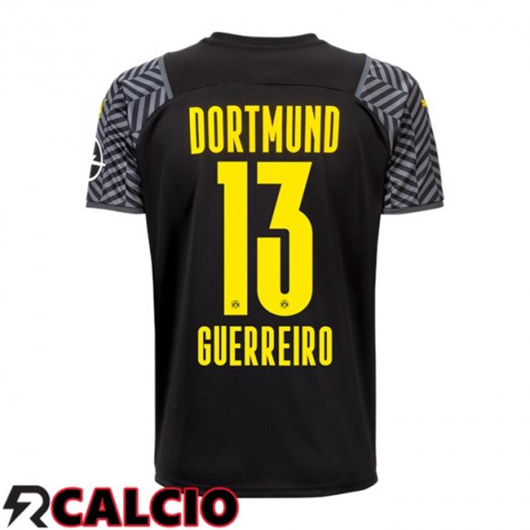 Seconda Maglia Dortmund BVB (Guerreiro 13) Nero 2021 2022  Seconda Maglia Dortmund BVB (Guerreiro 13) Nero 2021 2022