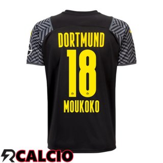 Seconda Maglia Dortmund BVB (Moukoko 18) Nero 2021 2022  Seconda Maglia Dortmund BVB (Moukoko 18) Nero 2021 2022