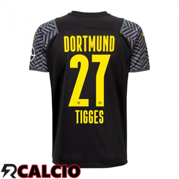 Seconda Maglia Dortmund BVB (Tigges 27) Nero 2021 2022  Seconda Maglia Dortmund BVB (Tigges 27) Nero 2021 2022