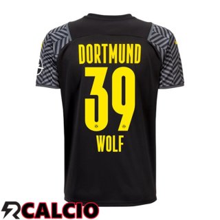 Seconda Maglia Dortmund BVB (Wolf 39) Nero 2021 2022  Seconda Maglia Dortmund BVB (Wolf 39) Nero 2021 2022