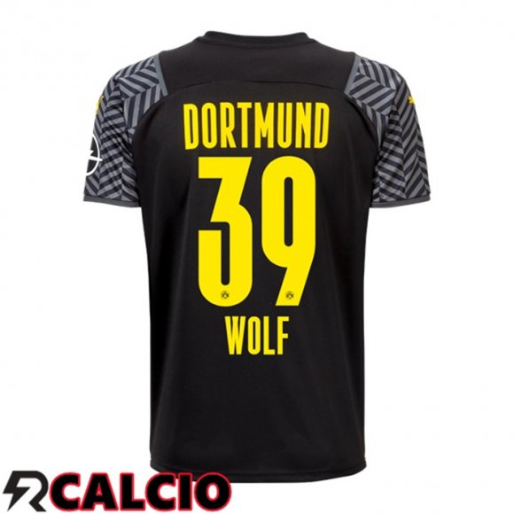 Seconda Maglia Dortmund BVB (Wolf 39) Nero 2021 2022