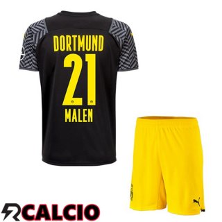 Seconda Maglia Dortmund BVB (Malen 21) Bambino Nero 2021 2022