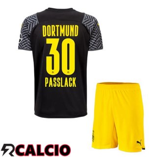 Seconda Maglia Dortmund BVB (Passlack 30) Bambino Nero 2021 2022