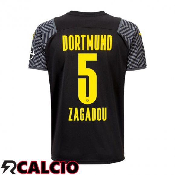 Seconda Maglia Dortmund BVB (Zagadou 5) Donna Nero 2021 2022
