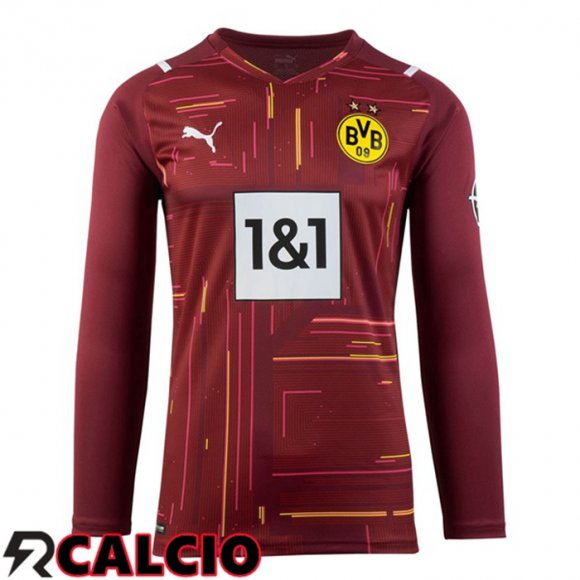 Maglia Dortmund BVB Manica Lunga Giallo Rosso 2021 2022  Maglia Dortmund BVB Manica Lunga Giallo Rosso 2021 2022