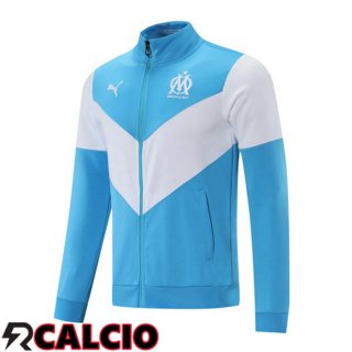 Giacca Calcio Marsiglia Blu Bianco 2021/2022  Giacca Calcio Marsiglia Blu Bianco 2021/2022
