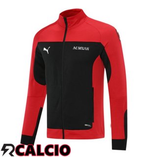 Giacca Calcio AC Milan Rosso Nero 2021/2022  Giacca Calcio AC Milan Rosso Nero 2021/2022