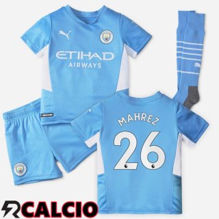 Prima Maglia Manchester City (MAHREZ 26) Bambino Azzurro 2021/2022