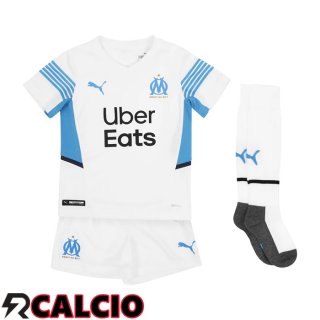 Prima Maglia Marsiglia OM Bambino Bianco/Blu 2021/2022