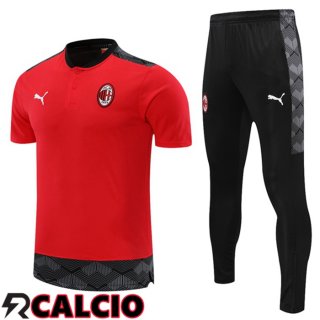 Maglia Polo AC Milan + Pantaloni Rosso Nero 2021/2022  Maglia Polo AC Milan + Pantaloni Rosso Nero 2021/2022