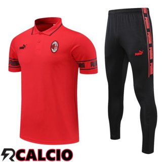 Maglia Polo AC Milan + Pantaloni Rosso 2021/2022  Maglia Polo AC Milan + Pantaloni Rosso 2021/2022