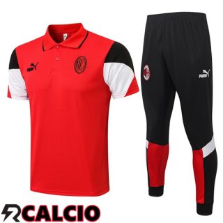 Maglia Polo AC Milan + Pantaloni Rosso 2021/2022  Maglia Polo AC Milan + Pantaloni Rosso 2021/2022