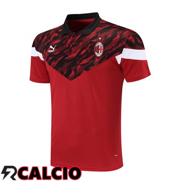 Maglia Polo AC Milan Rosso 2021/2022  Maglia Polo AC Milan Rosso 2021/2022
