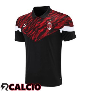 Maglia Polo AC Milan Nero Rosso 2021/2022
