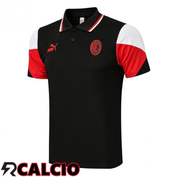 Maglia Polo AC Milan Nero 2021/2022  Maglia Polo AC Milan Nero 2021/2022