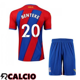 Prima Maglia Crystal Palace (BENTEKE 20) Bambino Rosso/Blu 2021 2022