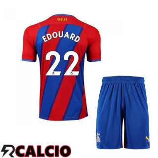 Prima Maglia Crystal Palace (EDOUARD 22) Bambino Rosso/Blu 2021 2022
