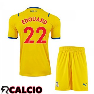 Seconda Maglia Crystal Palace (EDOUARD 22) Bambino Giallo 2021 2022