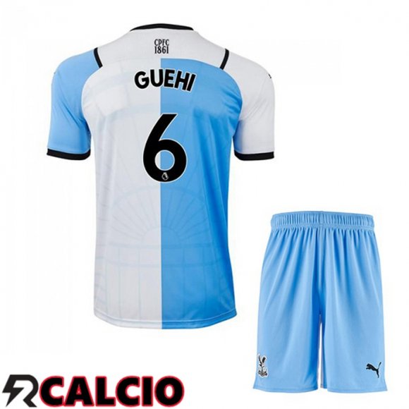 Terza Maglia Crystal Palace (GUEHI 6) Bambino Terza Bianco/Blu 2021 2022
