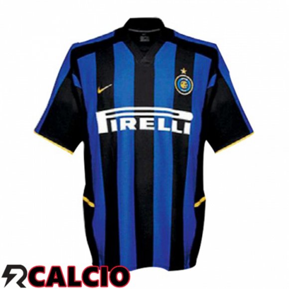 Prima Maglia Inter Milan Retro Blu Nero 2002-2003