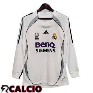 Prima Maglia Real Madrid Retro Manica Lunga Bianco 2006-2007  Prima Maglia Real Madrid Retro Manica Lunga Bianco 2006-2007